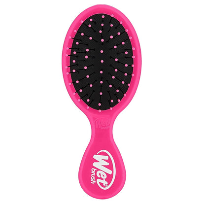 Detangling Brush, Mini Detangler Brush (Pink) - Wet & Dry Tangle-Free Hair Brush for Women & Men - No Tangle Soft & Flexible Bristles for Straight, Curly, & Thick Hair