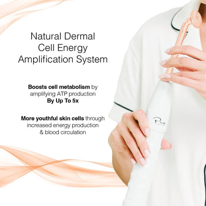 Nuderma Portable Handheld Skin Therapy Wand with Neon Technology for Anti-Aging, Skin Tightening, Wrinkle Reduction, Dark Circle Treatment, Clarification, and Hair & Scalp Stimulation