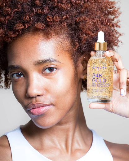 Nourishing Anti-Aging Gold & Silver Serums (Anti-Aging 24K Gold & Collagen) 110 Ml (3.7 Fl. Oz.) - Boosts Firmness, Hydration, and Radiance