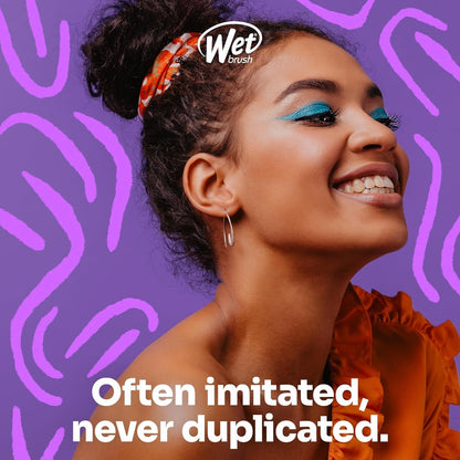 Detangling Brush, Mini Detangler Brush (Pink) - Wet & Dry Tangle-Free Hair Brush for Women & Men - No Tangle Soft & Flexible Bristles for Straight, Curly, & Thick Hair