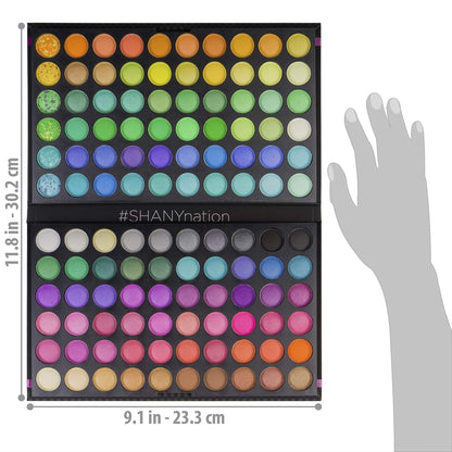Highly Pigmented Eye Makeup Palette, 120 Matte Shimmer Metallic Eyeshadow Pallet with Long Lasting and Blendable Natural Colors - Classic Neon