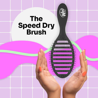 Speed Dry Hair Brush - Vented Design with Ultra Soft Heatflex Bristles, Ergonomic Handle for Tangle Management and Pain-Free Styling