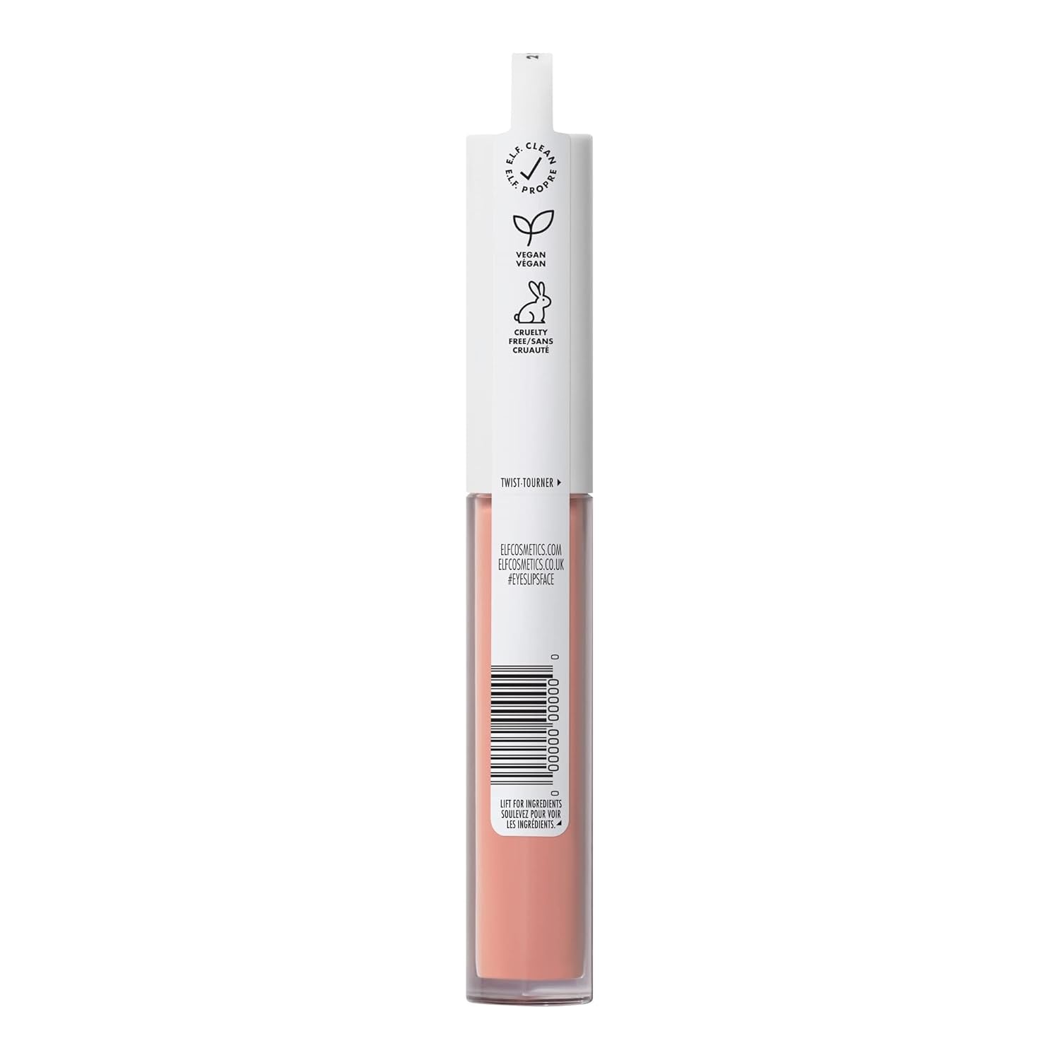 Lip Lacquer, Nourishing, Non-Sticky Ultra-Shine Lip Gloss with Sheer Color, Infused with Vitamins a & E, Vegan & Cruelty-Free, Whisper Pink