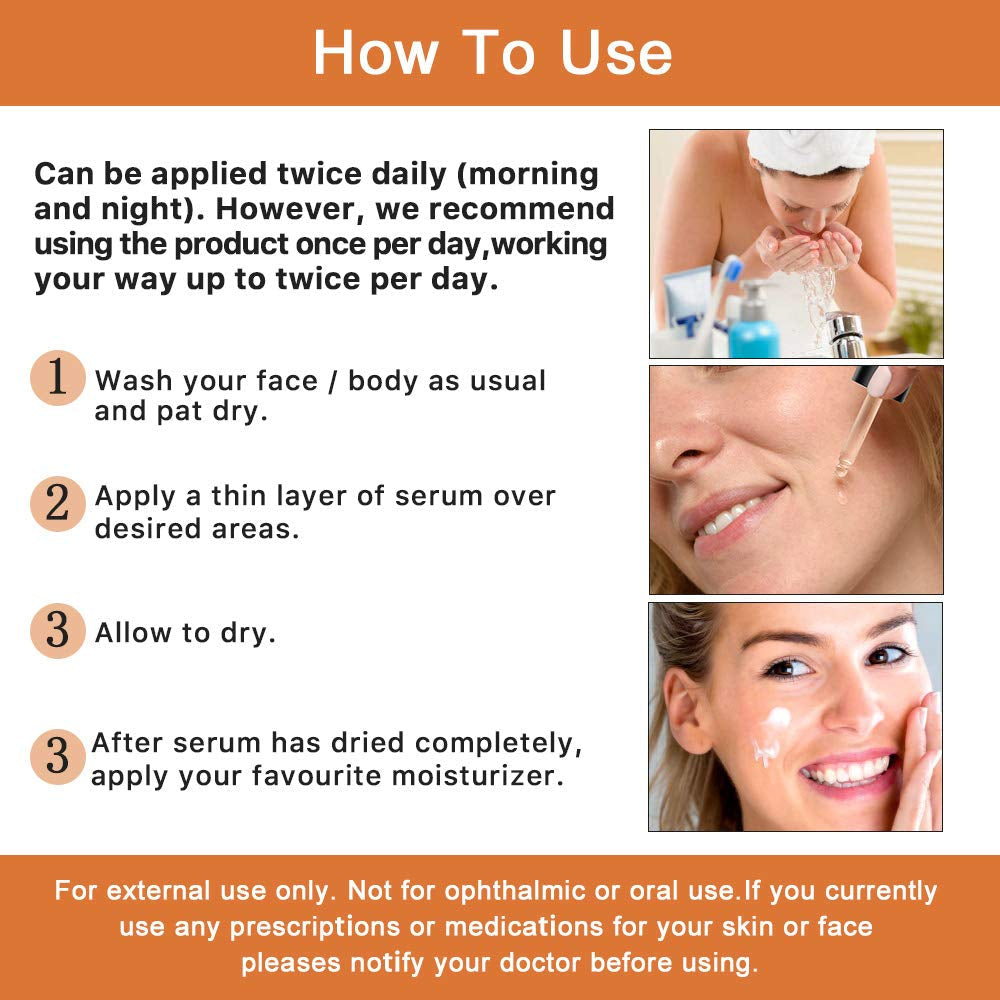 Premium 20% Vitamin C Serum for Face with Hyaluronic Acid, Retinol & Amino Acids - Boost Skin Collagen,Hydrate & Plump Skin, anti Aging & Wrinkle Facial Serum