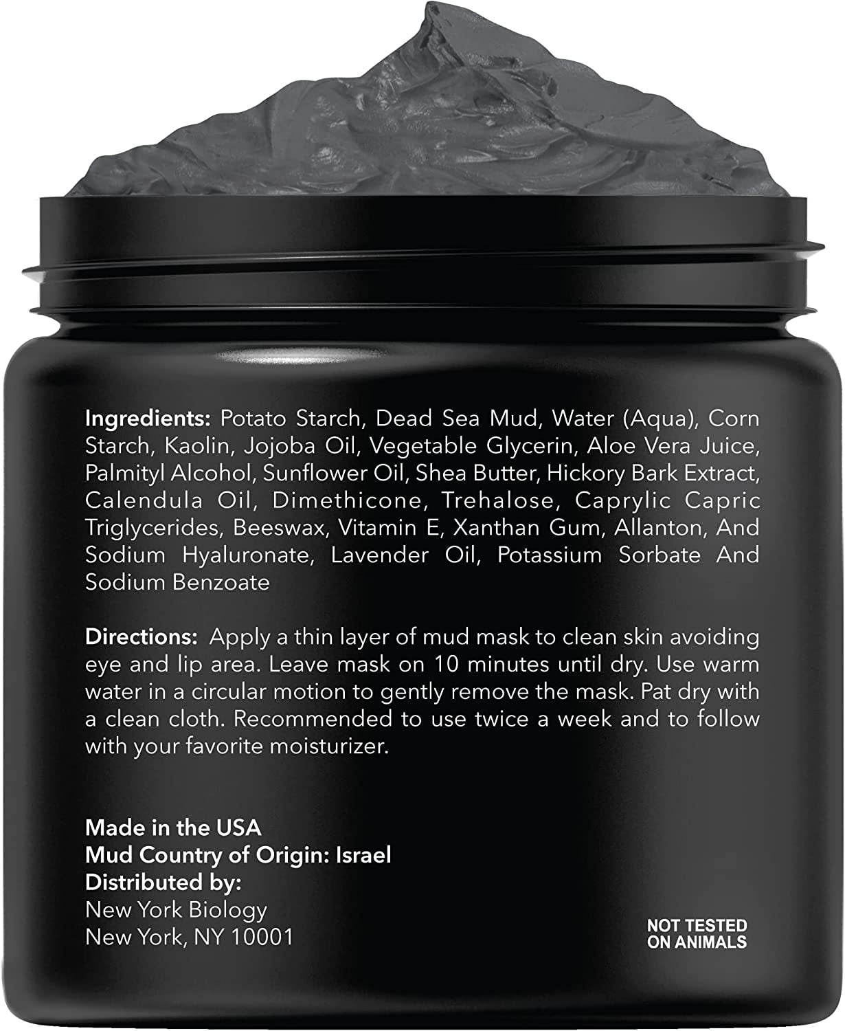 New York Biology Dead Sea Mud Mask for Face and Body - Spa Quality Pore Reducer for Acne, Blackheads & Oily Skin, Natural Skincare for Women, Men - Tightens Skin for a Healthier Complexion - 8.8 Oz