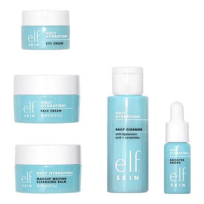 SKIN Holy Hydration! Hydrated Ever after Skincare Mini Kit, Cleanser, Makeup Remover, Moisturiser & Eye Cream for Hydrating Skin, Airplane-Friendly Sizes