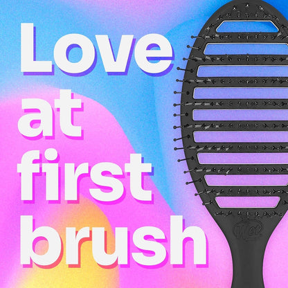 Speed Dry Hair Brush - Vented Design with Ultra Soft Heatflex Bristles, Ergonomic Handle for Tangle Management and Pain-Free Styling