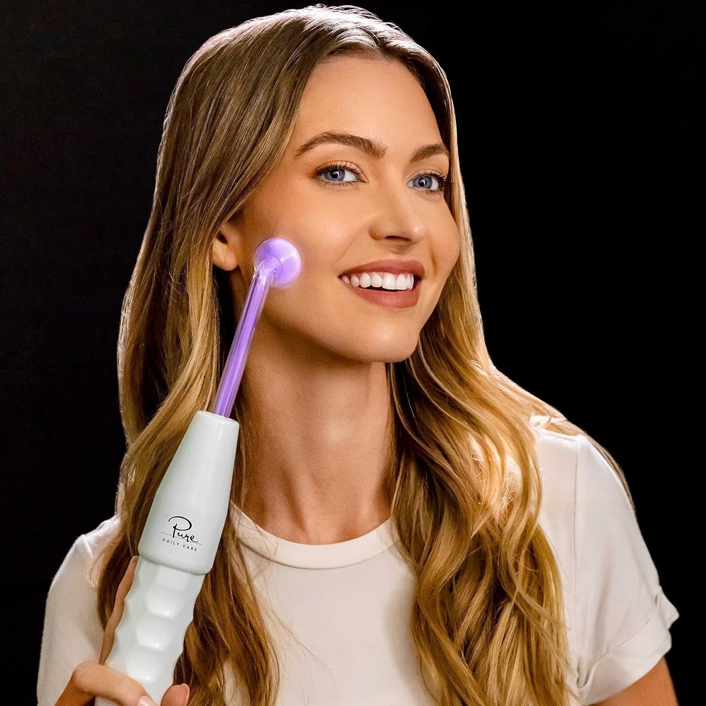 Nuderma Clinical Skin Therapy Wand - Portable Device with 6 Fusion Neon and Argon Wands for Anti-Aging, Skin Tightening, Clarifying, and Radiance Enhancement
