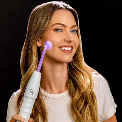 Nuderma Clinical Skin Therapy Wand - Portable Device with 6 Fusion Neon and Argon Wands for Anti-Aging, Skin Tightening, Clarifying, and Radiance Enhancement