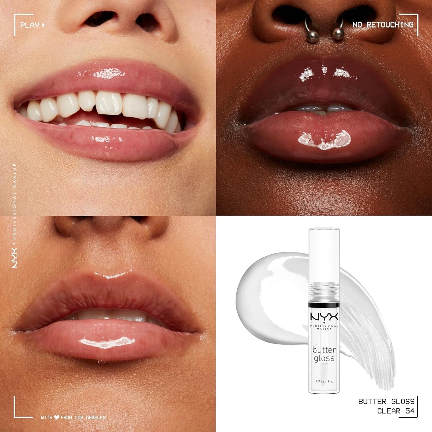 Non-Sticky Butter Gloss Lip Treatment - Sugar Glass (Clear)