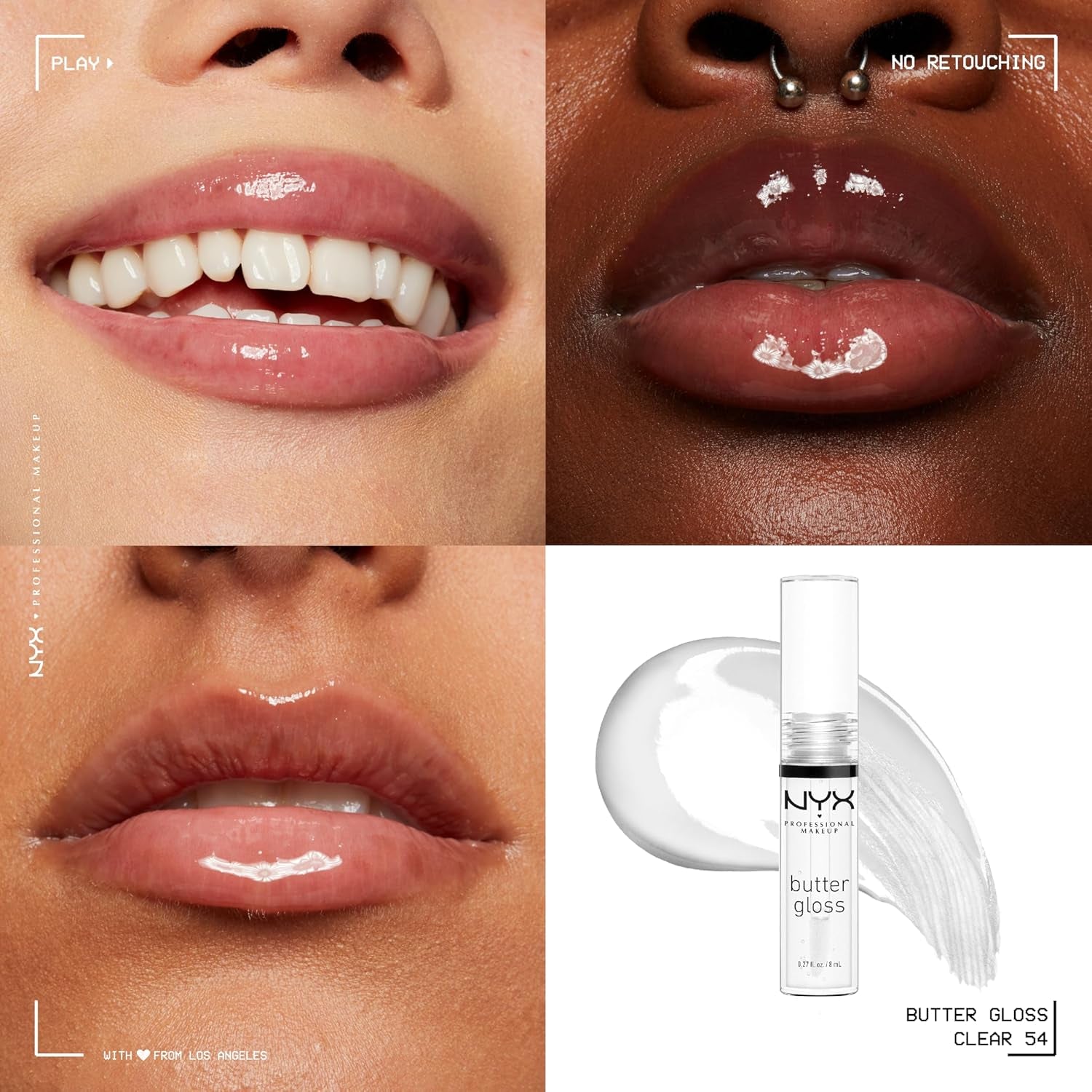Non-Sticky Butter Gloss Lip Treatment - Sugar Glass (Clear)