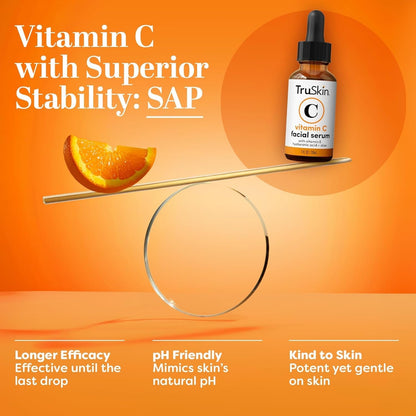 Vitamin C Serum for Face – anti Aging Formula with Vitamin C, Hyaluronic Acid, Vitamin E – Brightening Serum – Improve Appearance of Dark Spots, Tone, Fine Lines & Wrinkles, 1 Fl Oz