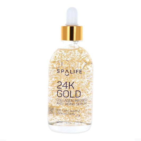 Nourishing Anti-Aging Gold & Silver Serums (Anti-Aging 24K Gold & Collagen) 110 Ml (3.7 Fl. Oz.) - Boosts Firmness, Hydration, and Radiance