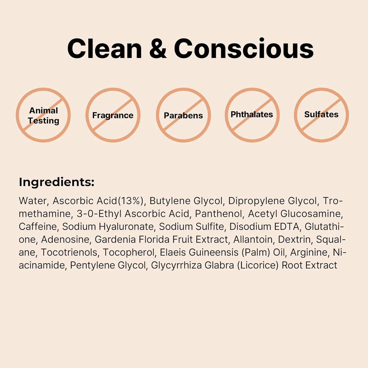 Pure Vitamin C 13% Serum with Vitamin E & Hyaluronic Acid, Hydrating Facial Serum for Fine Lines, Uneven Skin Tone & Dull Skin, 0.67Fl.Oz/20Ml, Korean Skin Care