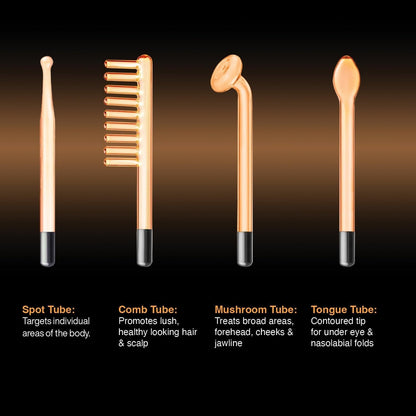 Nuderma Portable Handheld Skin Therapy Wand with Neon Technology for Anti-Aging, Skin Tightening, Wrinkle Reduction, Dark Circle Treatment, Clarification, and Hair & Scalp Stimulation