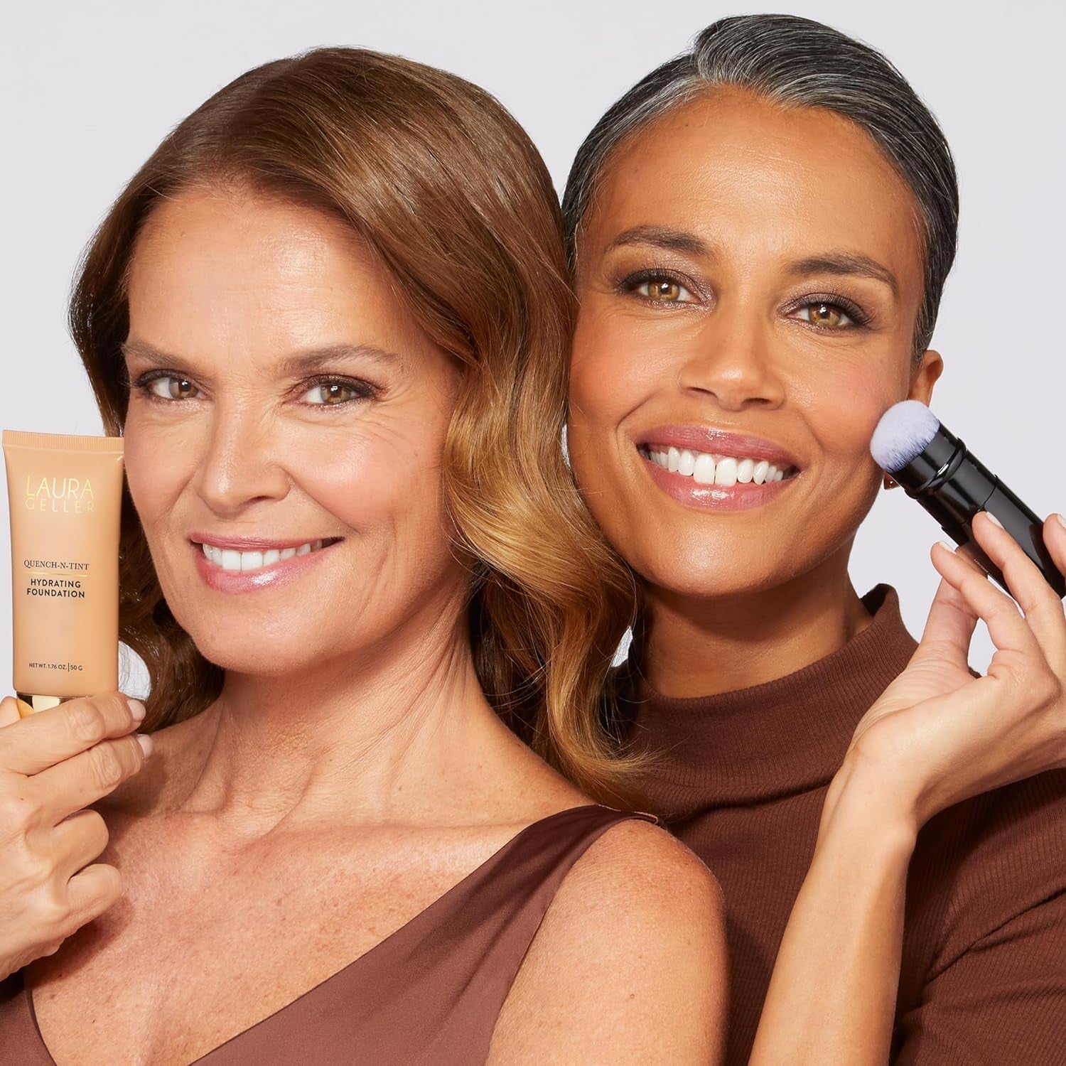 Retractable Airbrush Kabuki Brush for All Face Makeup & Foundation for Liquid, Cream and Powder Face Makeup with Aluminum Handle