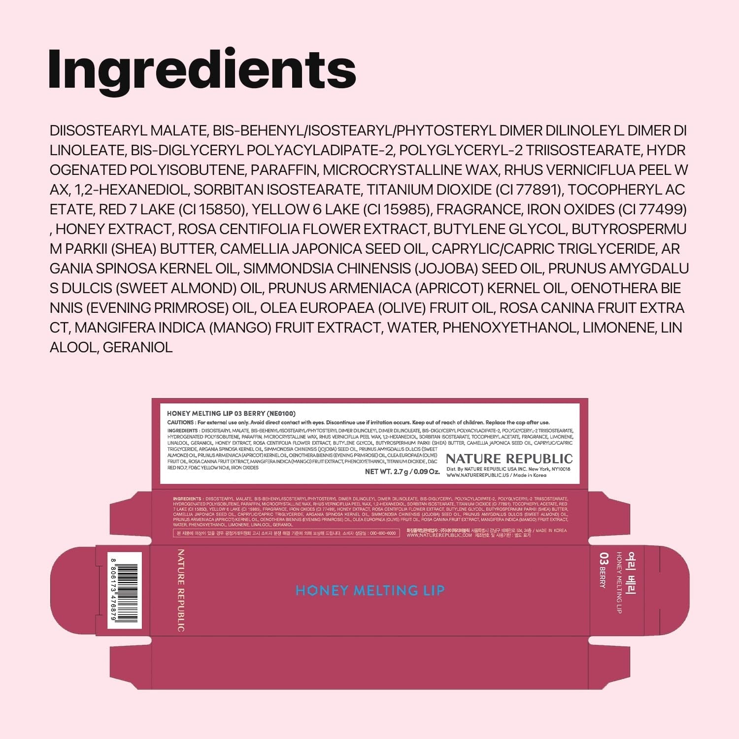 HONEY MELTING LIP (03 BERRY) SOFT LIP STICK, Korean Lip, Lip Gloss, Glow Lip, Glossy, Lip Balm, Lip Crayon, Jelly Gloss, Lip Pen, Tint, Korean Make Up