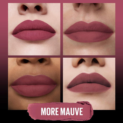 Color Sensational Ultimatte Matte Lipstick, Non-Drying, Intense Color Pigment, More Mauve, Purple Mauve Pink, 1 Count