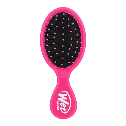 Detangling Brush, Mini Detangler Brush (Pink) - Wet & Dry Tangle-Free Hair Brush for Women & Men - No Tangle Soft & Flexible Bristles for Straight, Curly, & Thick Hair