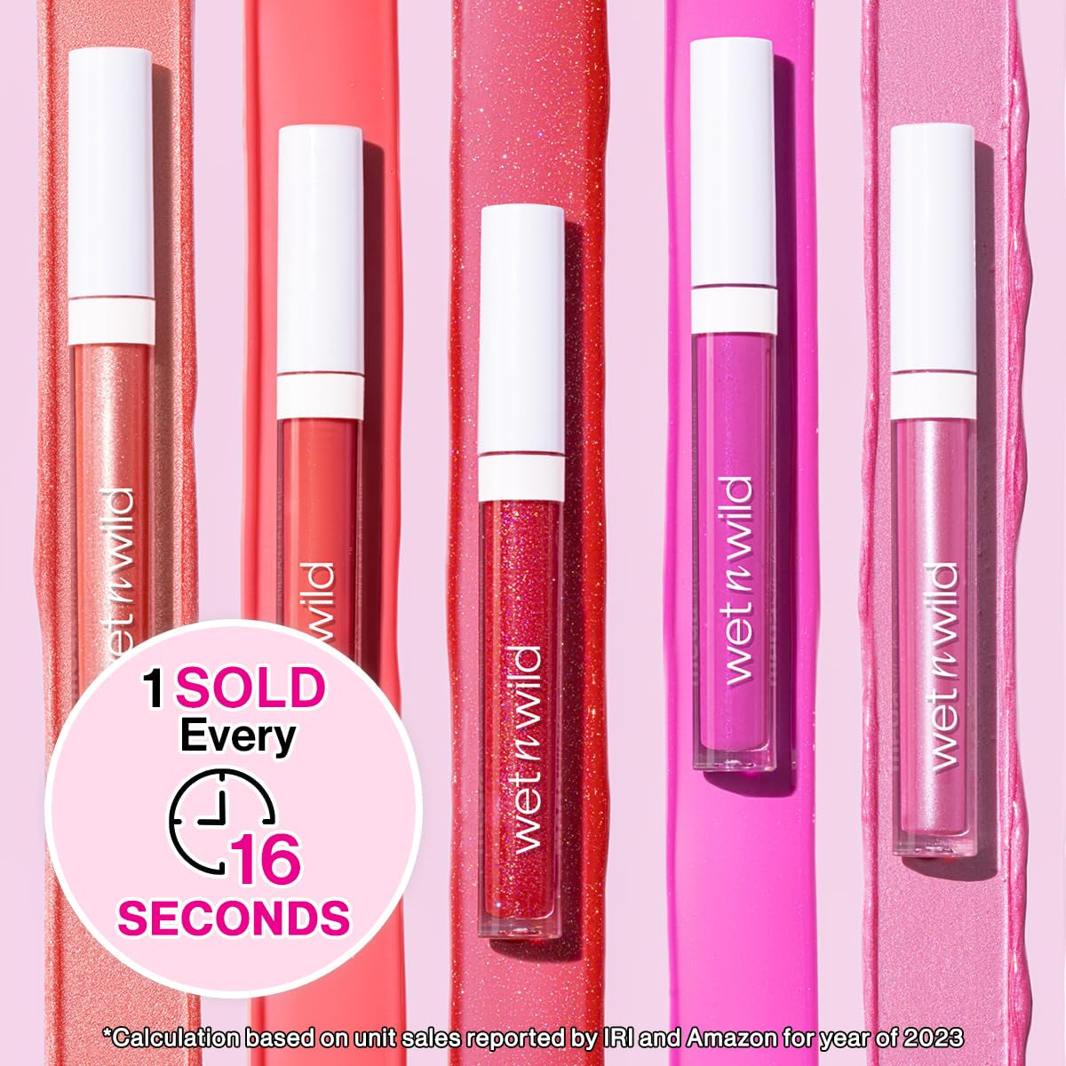 Megaslicks Lip Gloss, Ultra-Glossy, Vitamin-E Enriched, Ultra-Gloss High Shine Moisturizing, Cruelty-Free & Vegan - Crystal Clear