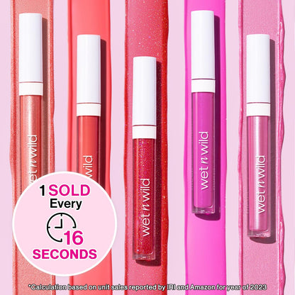 Megaslicks Lip Gloss, Ultra-Glossy, Vitamin-E Enriched, Ultra-Gloss High Shine Moisturizing, Cruelty-Free & Vegan - Crystal Clear