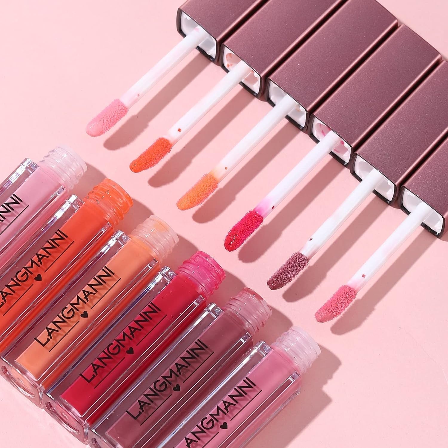 12Pcs Lip Gloss Collection Makeup Set, Shiny Smooth Soft Liquid Lip Glosses Lip Stain with Rich Varied Colors for Girls and Women Makeup (Glossy-A)