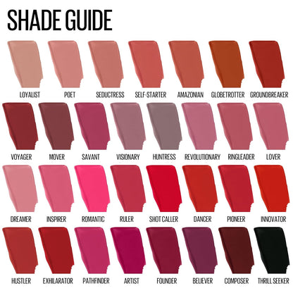 Super Stay Matte Ink Liquid Lipstick Makeup, Long Lasting High Impact Color, up to 16H Wear, Composer, Cherry Brown, 1 Count, Packaging May Vary