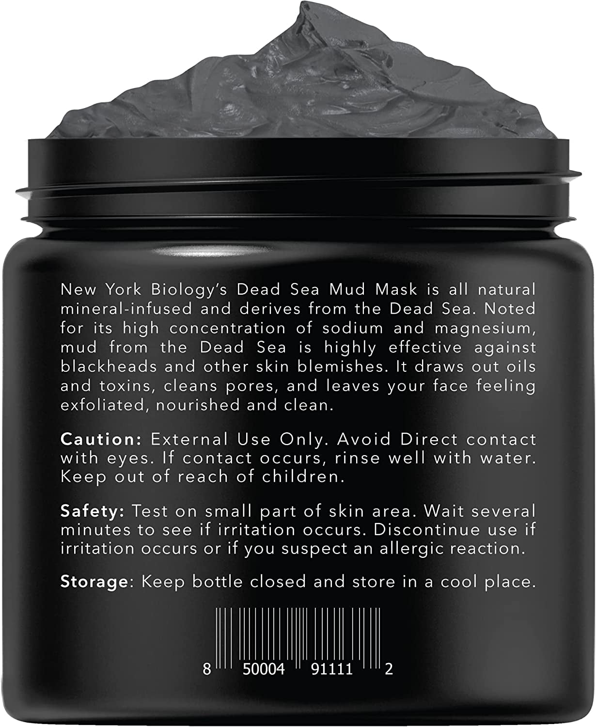 New York Biology Dead Sea Mud Mask for Face and Body - Spa Quality Pore Reducer for Acne, Blackheads & Oily Skin, Natural Skincare for Women, Men - Tightens Skin for a Healthier Complexion - 8.8 Oz