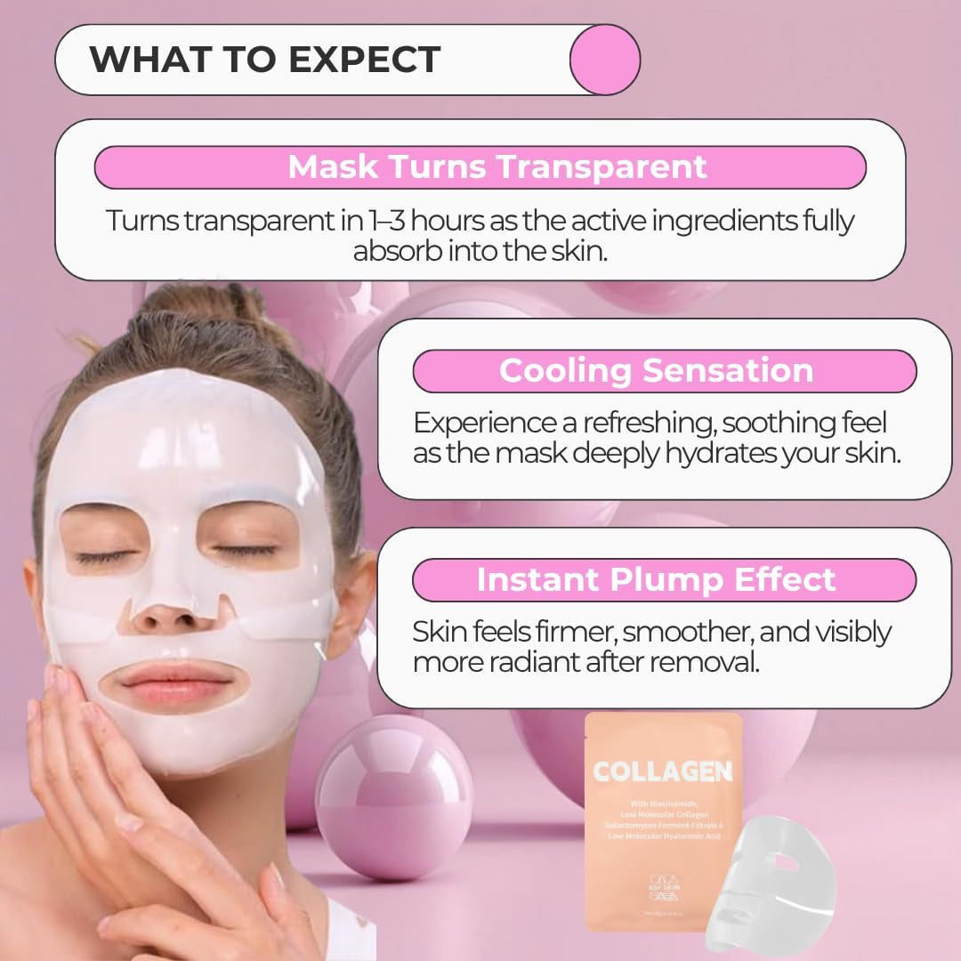 | Deep Collagen Hydrogel Face Mask with Niacinamide, Low Molecular Collagen, Galactomyces Ferment Filtrate, Low Molecular Hyaluronic Acid (28G X1Ea)