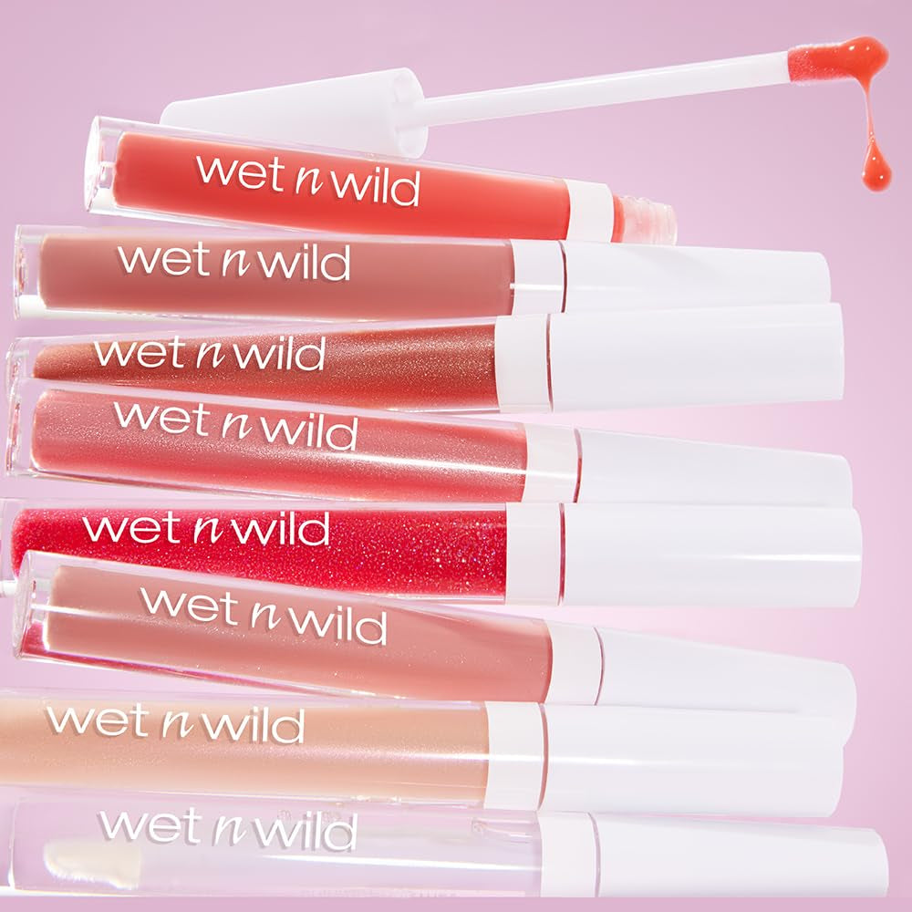 Megaslicks Lip Gloss, Ultra-Glossy, Vitamin-E Enriched, Ultra-Gloss High Shine Moisturizing, Cruelty-Free & Vegan - Crystal Clear