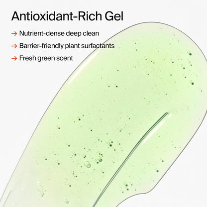 Superfood Facial Cleanser, Kale and Green Tea Spinach Face Wash, Gentle Makeup Remover + Pore Minimizer for All Skin Types, Vegan, Refillable Skincare